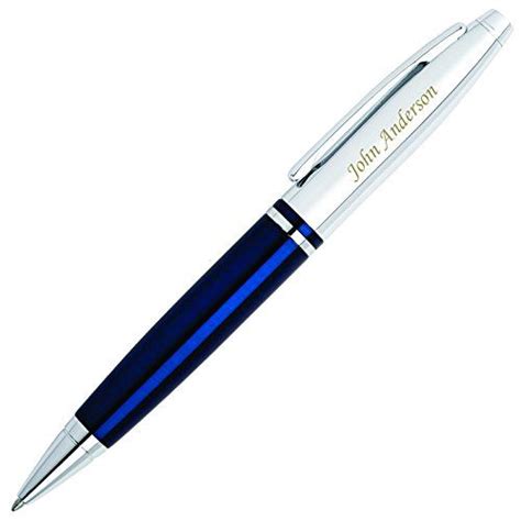 Personalized Cross Pen | Engraved Cross Calais Ballpoint Pen - Blue ...