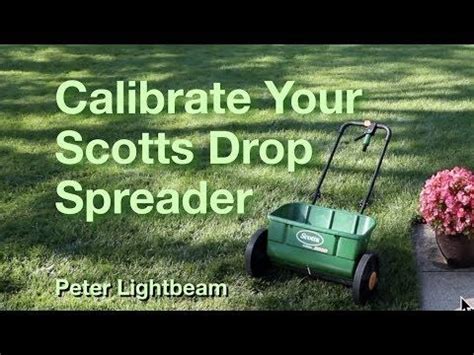 Scotts Drop Spreader Calibration - YouTube