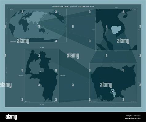 Kandal, province of Cambodia. Diagram showing the location of the ...