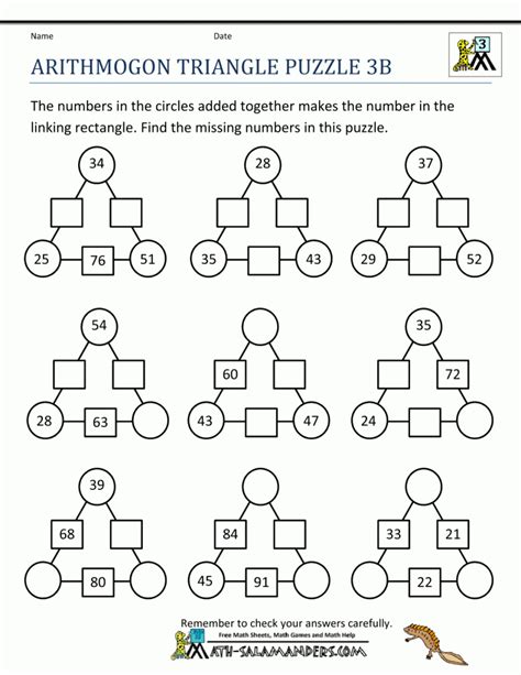 Printable Puzzles For Adults | Logic Puzzle Template - Pdf | Puzzles - Printable Math Puzzles ...