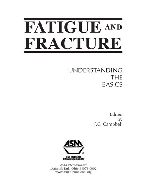 Fatigue Fracture: Understanding The Basics | PDF | Ductility | Fracture ...