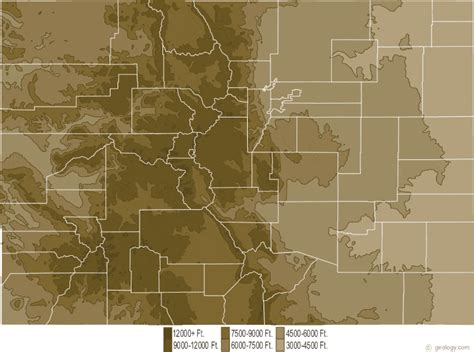 Colorado Physical Map and Colorado Topographic Map