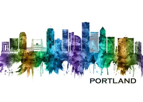 Premium Photo | Portland oregon skyline