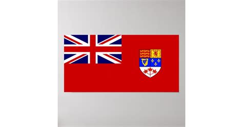 Canadian Red Ensign flag Poster | Zazzle