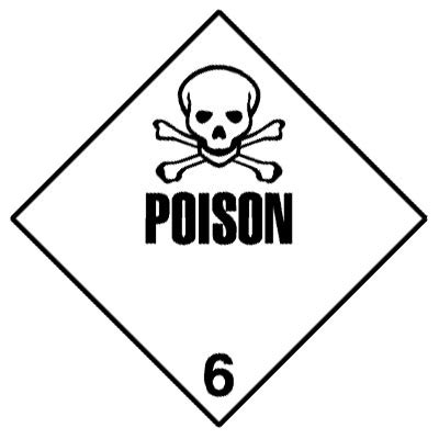 Warning Poison Label - Barcodesinc.com