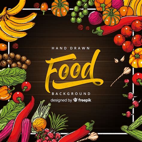 Free Vector | Hand drawn food background