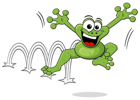 Jumping Cartoon Frog on White Stock Vector - Illustration of jumper, cartoon: 57817345