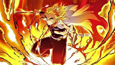 Anime Wallpapers Kyojuro Rengoku Flame Breathing Demon Slayer Live ...