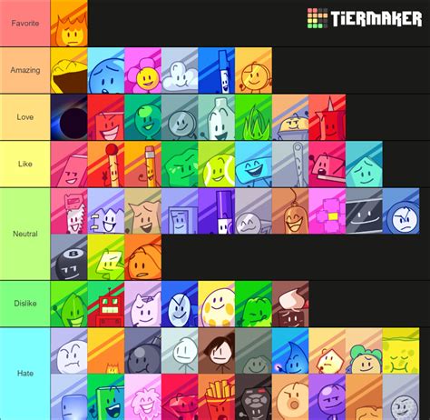 Battle for BFDI *FEATURING 64 CONTESTANTS* Tier List (Community Rankings) - TierMaker