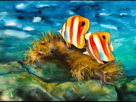 Watercolor Coral Reef Painting Demonstration - YouTube