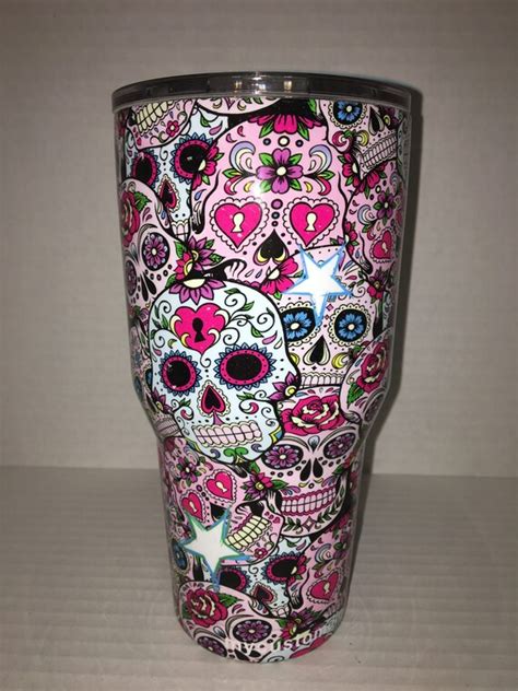 Sugar Skull Yeti Candy Skull Yeti Skull Yeti Custom Yeti