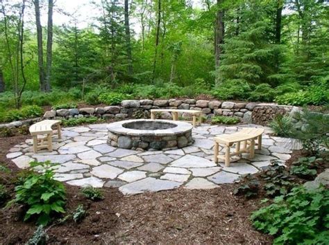 40 Best Flagstone Patio Ideas with Fire Pit - Hardscape Designs