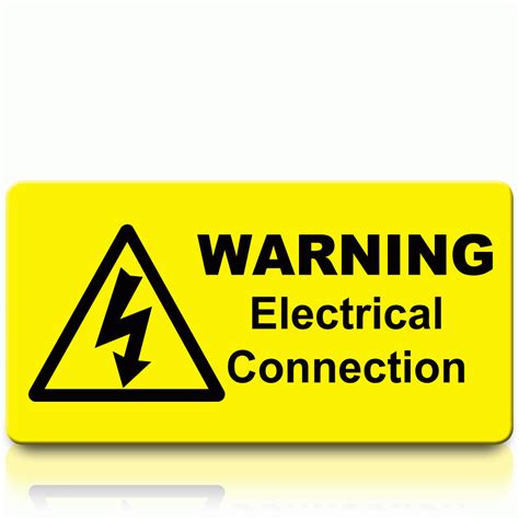 Buy Warning Electrical Connection Labels | Connection Stickers