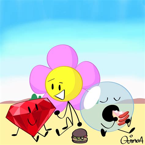 Bfb month day 10: Flower Bubble and Ruby by QuinoaHyphen on Newgrounds