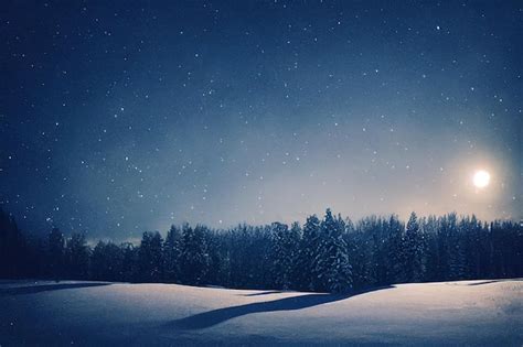 Cold Winter Night Background