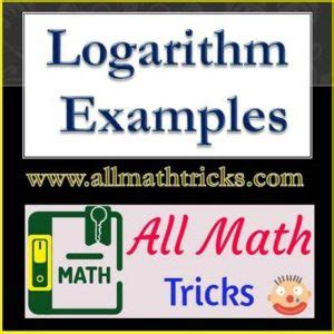 Logarithm Applications | Logarithm Examples and Answers | All MathTricks