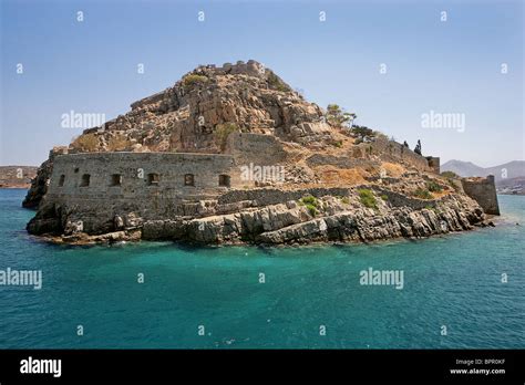 Spinalonga island, Elounda, Crete tourist attraction Stock Photo - Alamy