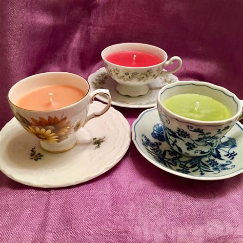 Tea Cup Candles - Etsy