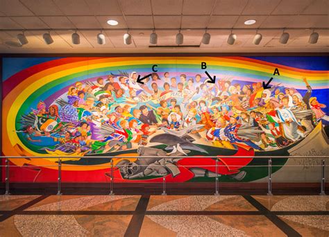 Flags of the Denver International Airport mural "Children of the World Dream of Peace" : r ...