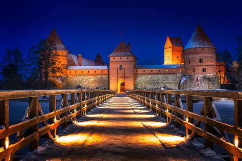 Winter Fairy Tale In The Trakai Castle In Lithuania