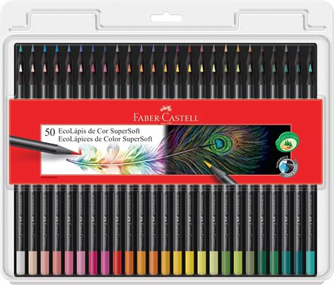 Color Pencil, Faber-Castell, EcoPencil Supersoft, 50 Colors : Amazon.ca ...