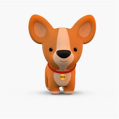 3D model cute cartoon dog - TurboSquid 1198581