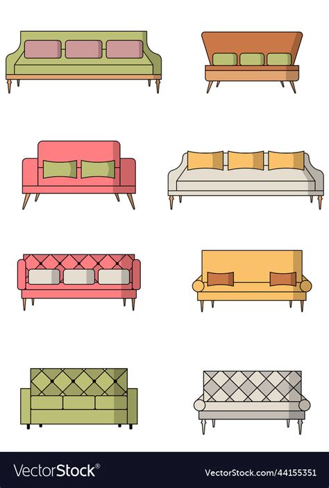 Couch clipart Royalty Free Vector Image - VectorStock