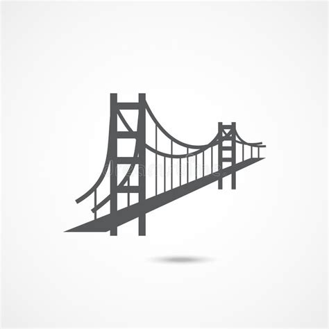 Golden Gate Bridge Icon stock vector. Illustration of design - 131150634