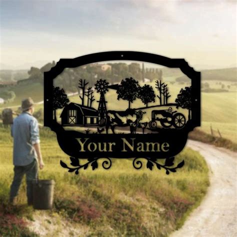 Farm Life Metal Sign Personalized Farmhouse Farm Decor Famer Gift - Custom Laser Cut Metal Art ...