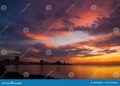 Sunset Skyline of Havana Cuba Stock Photo - Image of city, architecture: 182656854