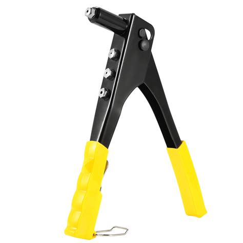 Hand Riveter Pop Rivet Gun 9.5inches Heavy Duty 4 Different Nozzles 1 Wrench Included Riveting ...