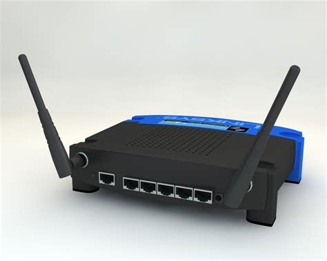 linksys broadband router 3d model