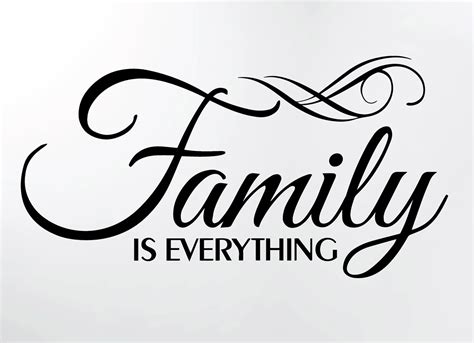 Family is Everything Wall Decor Decal Quote Word Vinyl Sticker Family Decals for Wall Room Art ...