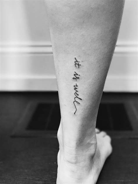 It is well tattoo. Back of leg | Leg tattoos small, Leg tattoos, Trendy ...