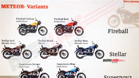 Royal Enfield Meteor 350 colours, variants revealed via leaked brochure