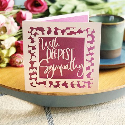 Deepest Sympathy Card By Whole In The Middle | notonthehighstreet.com