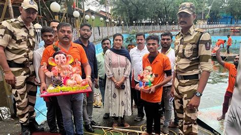 Ganesh Utsav-2023: Mira Bhayandar Bids Adieu to Over 9,000 Idols on Day 3, with 985 Eco-Friendly ...