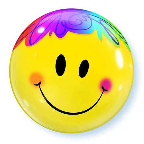 Ballon Bubble Smiley bunt - Lufties-Ballons