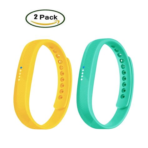 Fitbit Flex 2 Bands 2 Pack Replacement Wristband Accessories Classic TPU Material Sport Strap ...