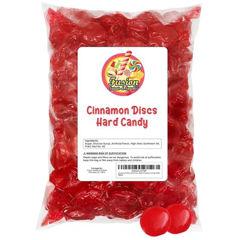 Cinnamon Discs Hard Candy – Bulk 1 Pound Individually Wrapped Red Cinnamon Candies – Yaxa Colombia