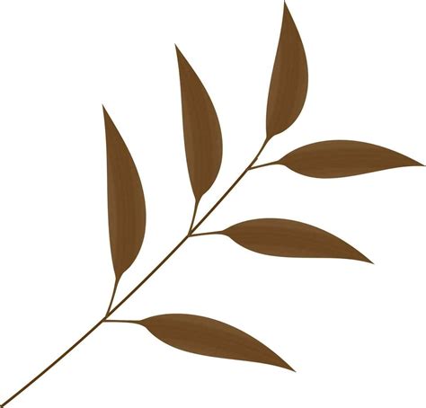 Brown Leaves Branch Icon In Flat Style. 24461303 Vector Art at Vecteezy