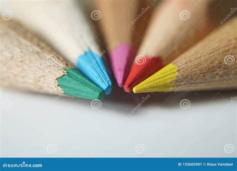 Close Up on Colored Wooden Pencils Stock Image - Image of life, colorful: 133605901