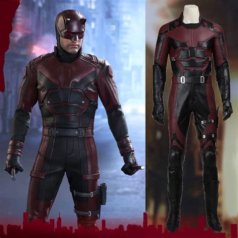 Superhero Daredevil Matt Murdock Cosplay Costume Clothing Adult Suit Men's Halloween Carnival ...