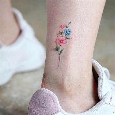 Anklet tattoos, Flower tattoo designs, Cool tattoos