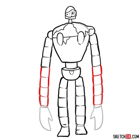 How to draw a Laputian robot - Sketchok easy drawing guides