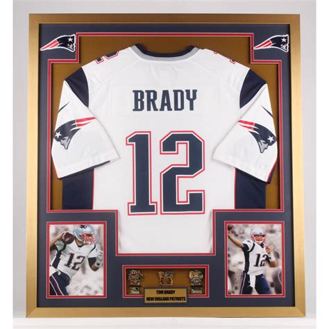 Tom Brady 32x36 Custom Framed Jersey with (3) Super Bowl Pins | Pristine Auction