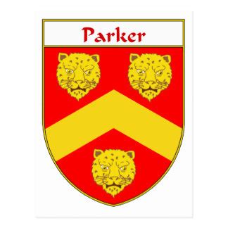 Parker Coat Of Arms Postcards, Parker Coat Of Arms Post Card Templates