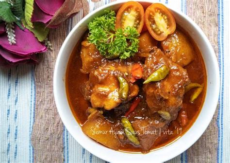 Resep Semur Ayam Saus Tomat oleh Vita Jaurina - Cookpad