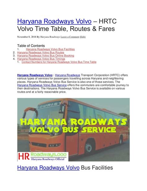 Haryana roadways volvo