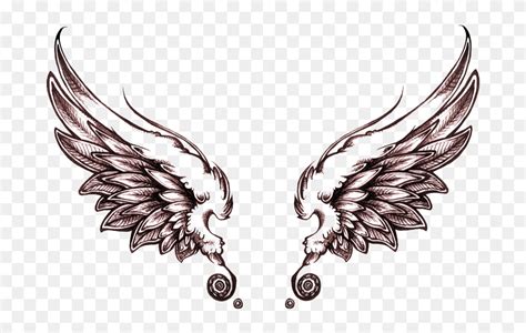 Wings Tattoos Clipart Transparent Background - Angel Wings Tattoo Design - Png Download ...